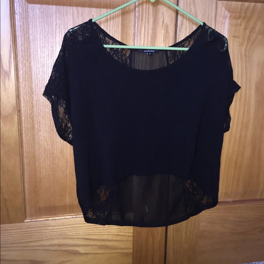 Lace Black Crop Top